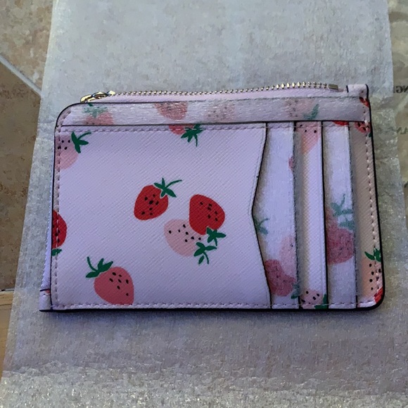 Staci Wild Strawberries Medium LZip Cardholder. - Picture 4 of 7